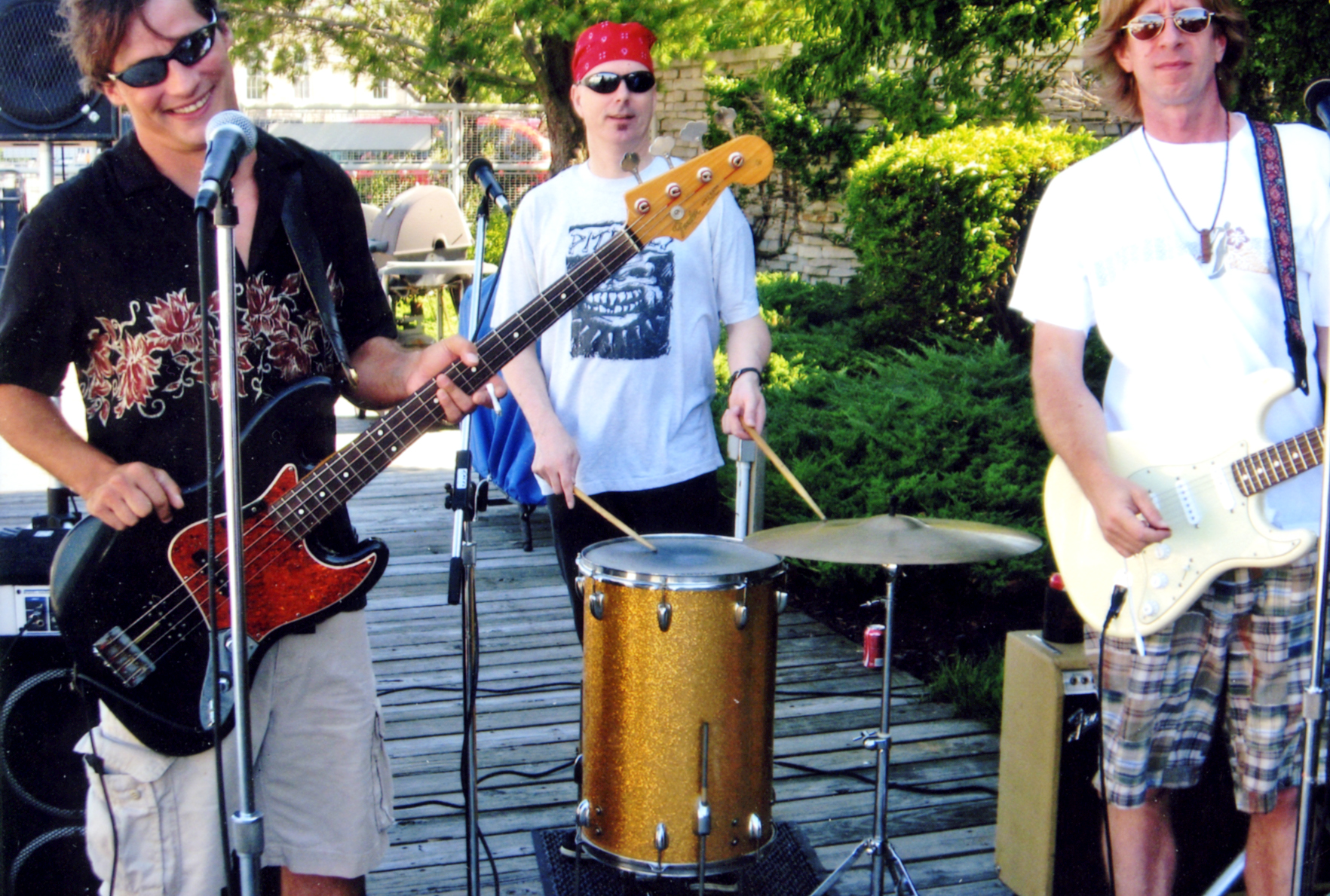 Band playing at dock